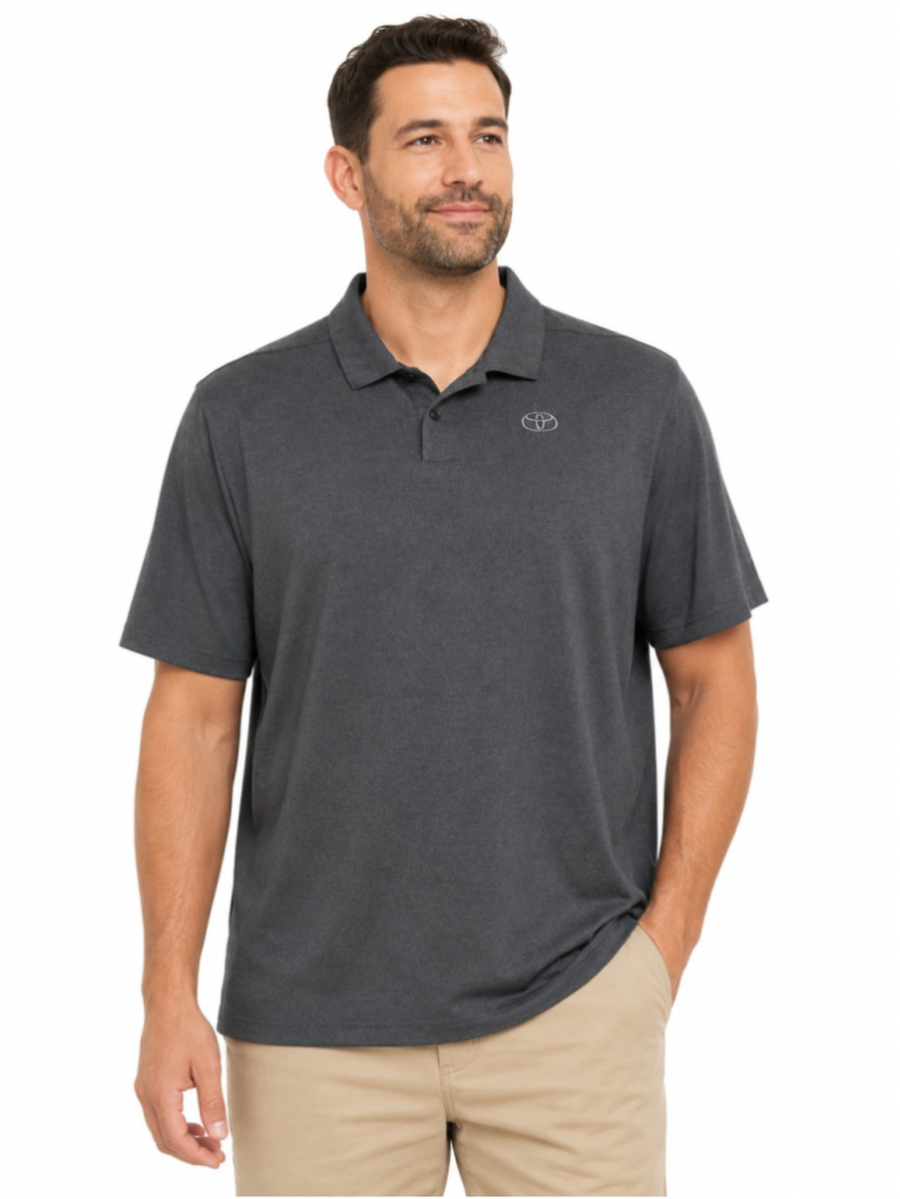 Nike Men's Gray Short Sleeve Polo Shirt